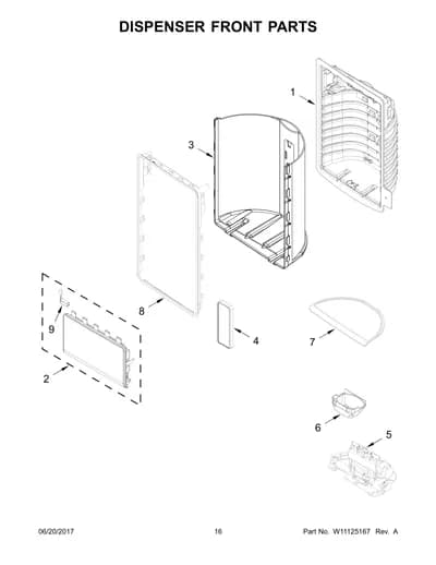 DISPENSER FRONT PARTS