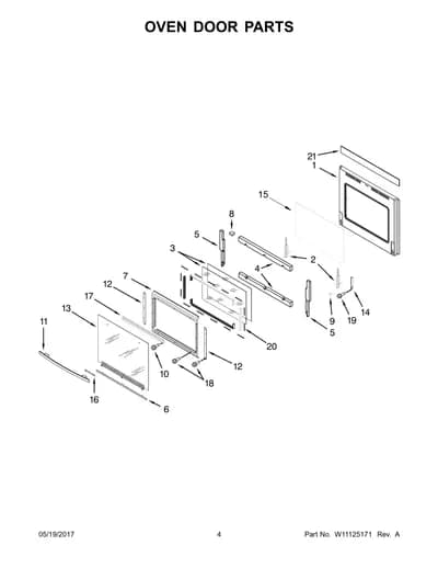 OVEN DOOR PARTS