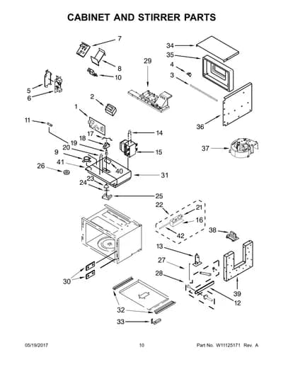 CABINET AND STIRRER PARTS