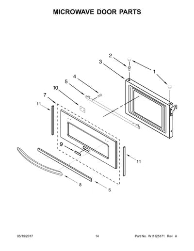 MICROWAVE DOOR PARTS