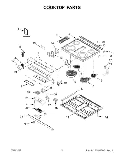 COOKTOP PARTS