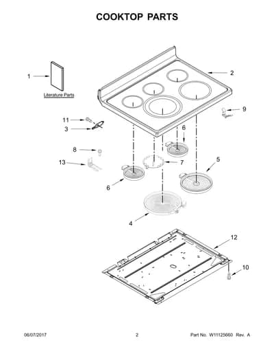 COOKTOP PARTS