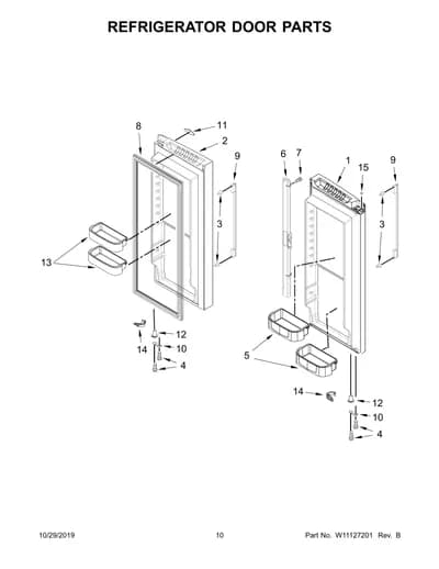 REFRIGERATOR DOOR PARTS