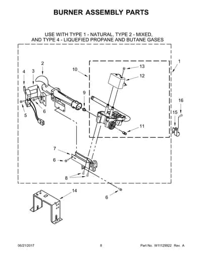 BURNER ASSEMBLY PARTS