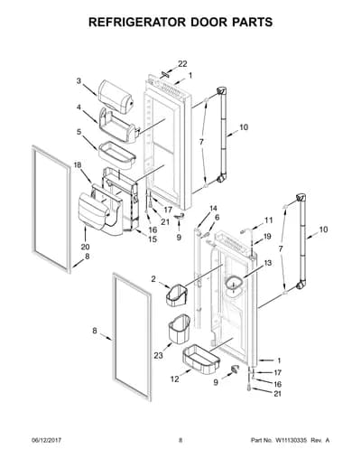 REFRIGERATOR DOOR PARTS