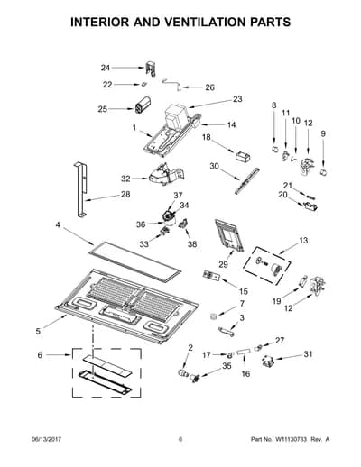 INTERIOR AND VENTILATION PARTS