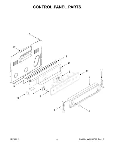 CONTROL PANEL PARTS