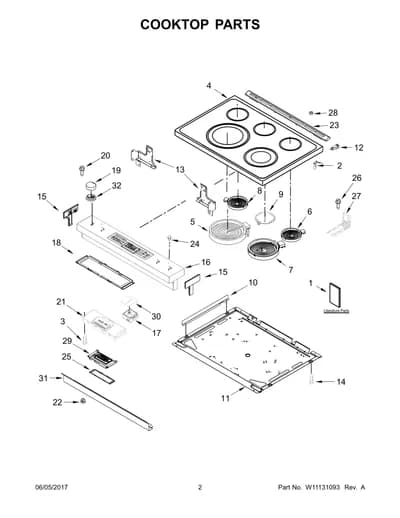 COOKTOP PARTS