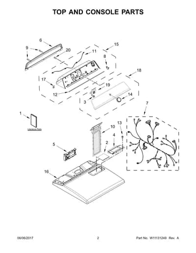 TOP AND CONSOLE PARTS