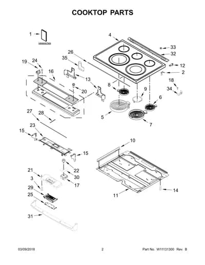 COOKTOP PARTS