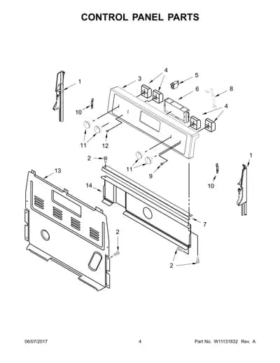 CONTROL PANEL PARTS
