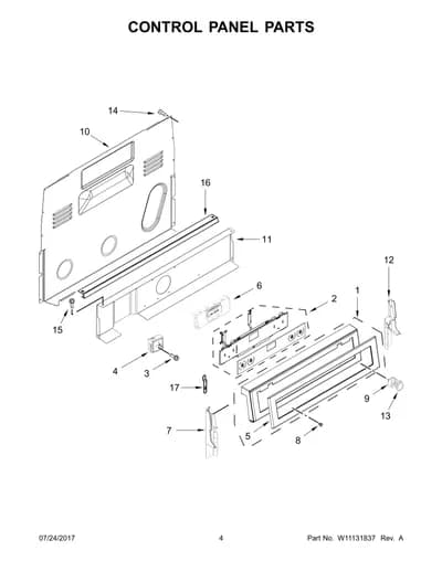 CONTROL PANEL PARTS