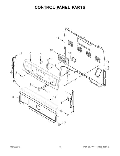 CONTROL PANEL PARTS