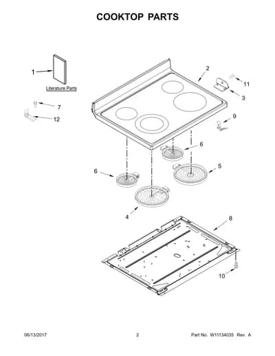 COOKTOP PARTS