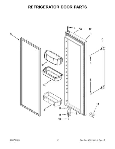 REFRIGERATOR DOOR PARTS