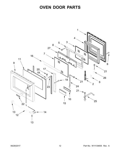 OVEN DOOR PARTS