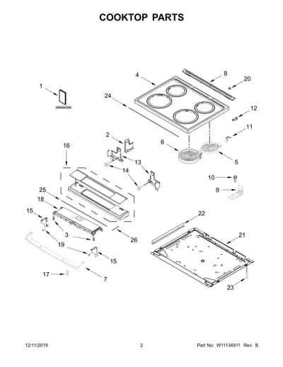 COOKTOP PARTS
