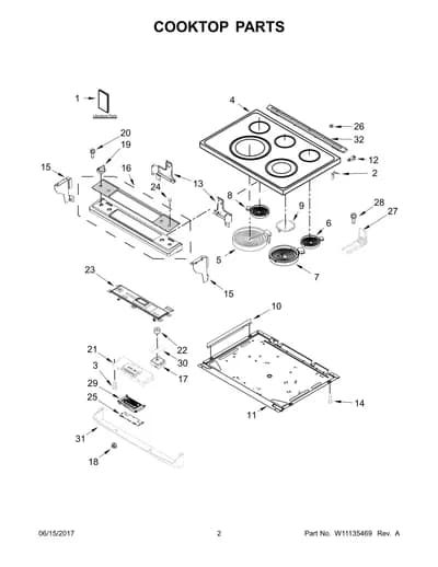 COOKTOP PARTS