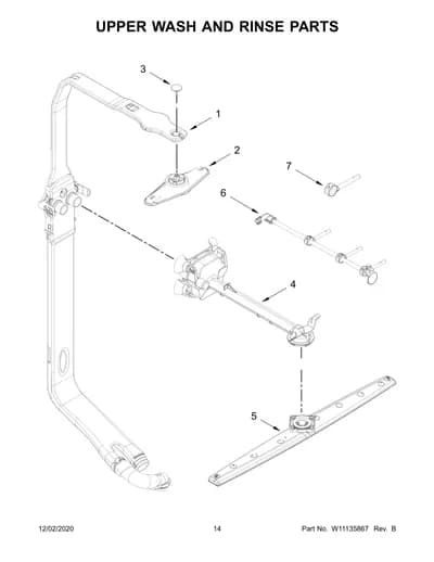UPPER WASH AND RINSE PARTS