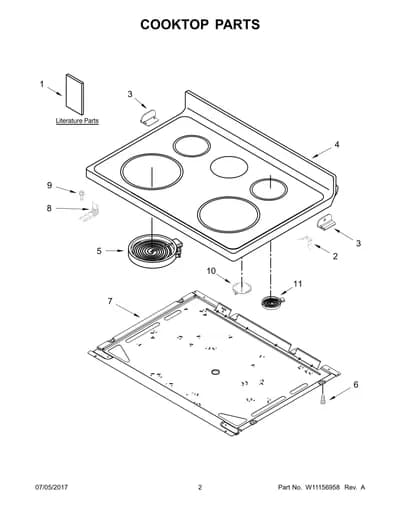 COOKTOP PARTS