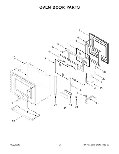 OVEN DOOR PARTS