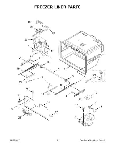 FREEZER LINER PARTS