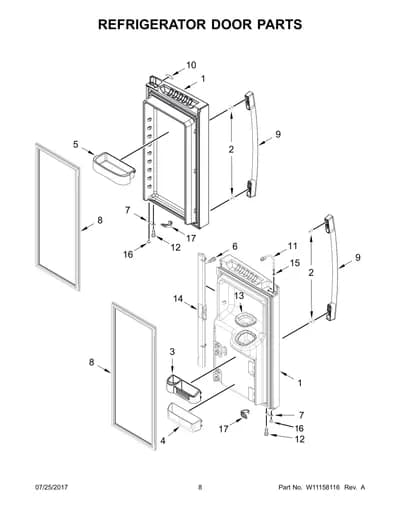 REFRIGERATOR DOOR PARTS