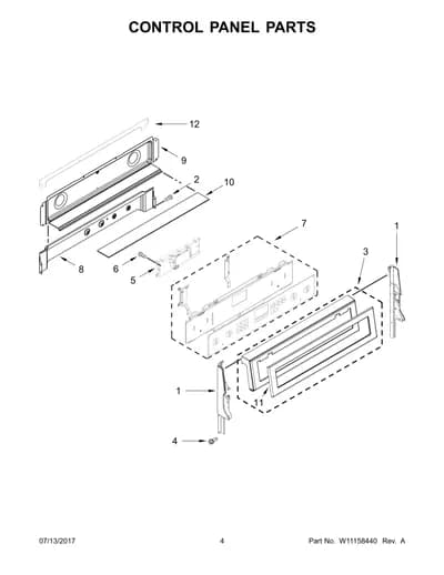 CONTROL PANEL PARTS