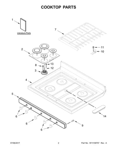 COOKTOP PARTS