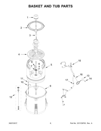 BASKET AND TUB PARTS