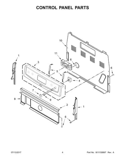 CONTROL PANEL PARTS
