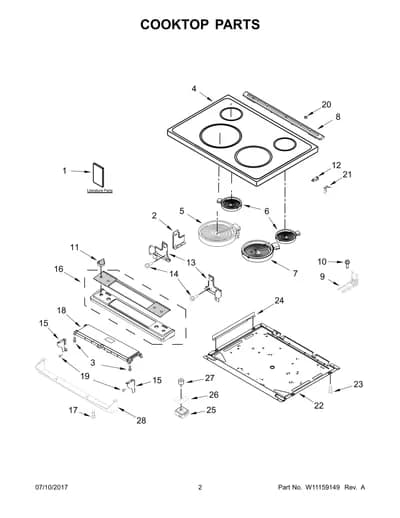 COOKTOP PARTS