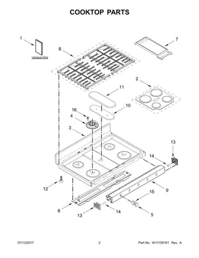 COOKTOP PARTS