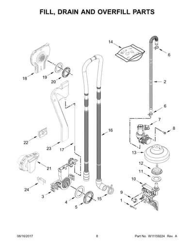 FILL, DRAIN AND OVERFILL PARTS