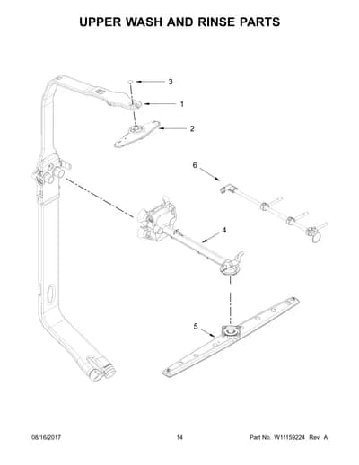 UPPER WASH AND RINSE PARTS
