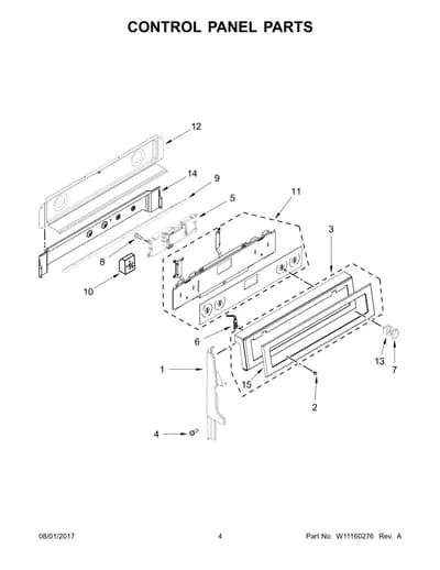 CONTROL PANEL PARTS