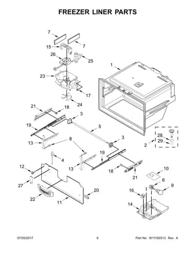 FREEZER LINER PARTS