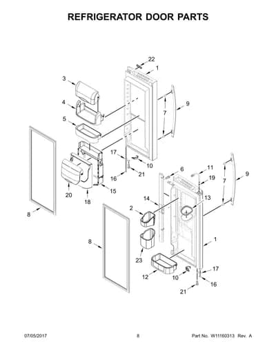 REFRIGERATOR DOOR PARTS