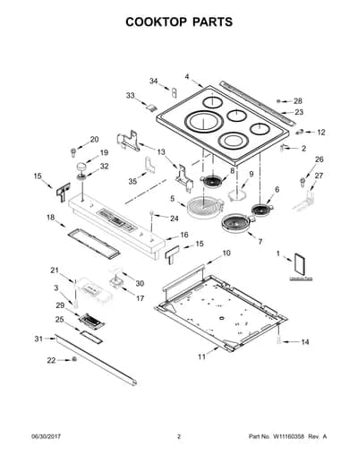 COOKTOP PARTS