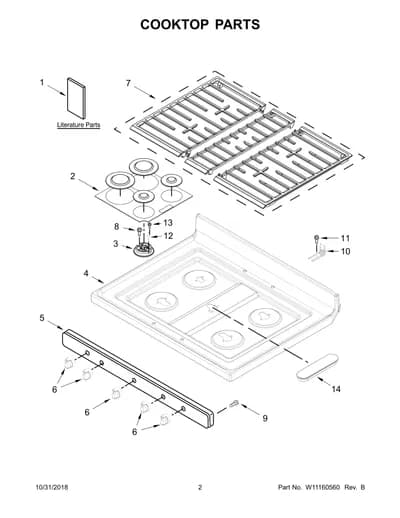 COOKTOP PARTS