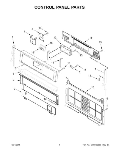 CONTROL PANEL PARTS
