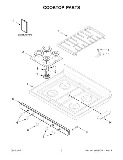 COOKTOP PARTS