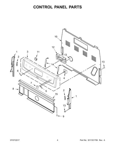 CONTROL PANEL PARTS