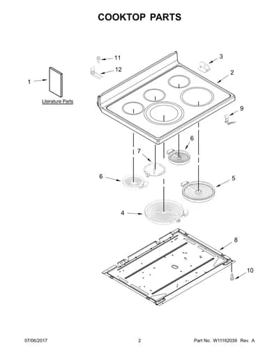 COOKTOP PARTS