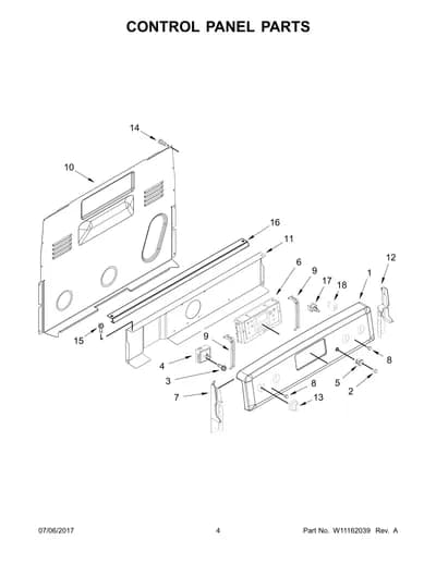 CONTROL PANEL PARTS