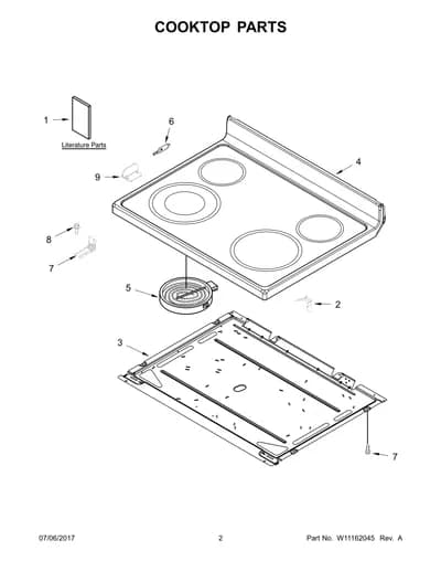 COOKTOP PARTS