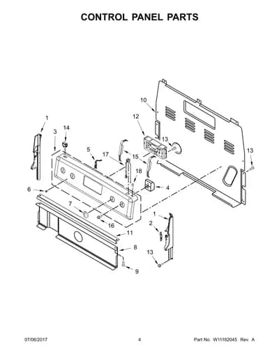 CONTROL PANEL PARTS