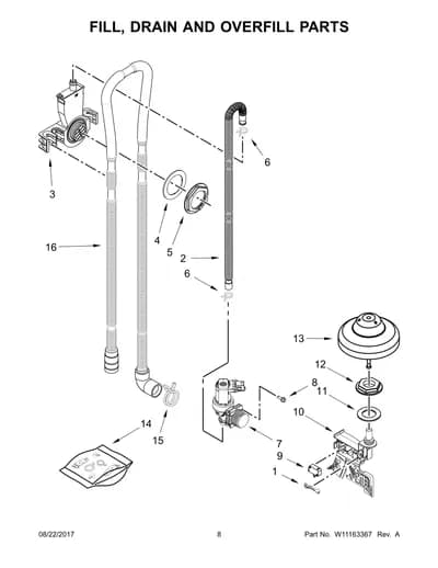 FILL, DRAIN AND OVERFILL PARTS