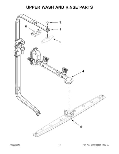 UPPER WASH AND RINSE PARTS