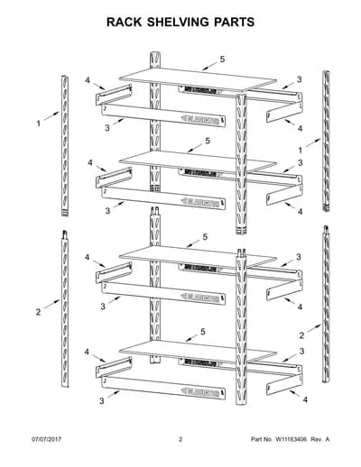 RACK SHELVING PARTS